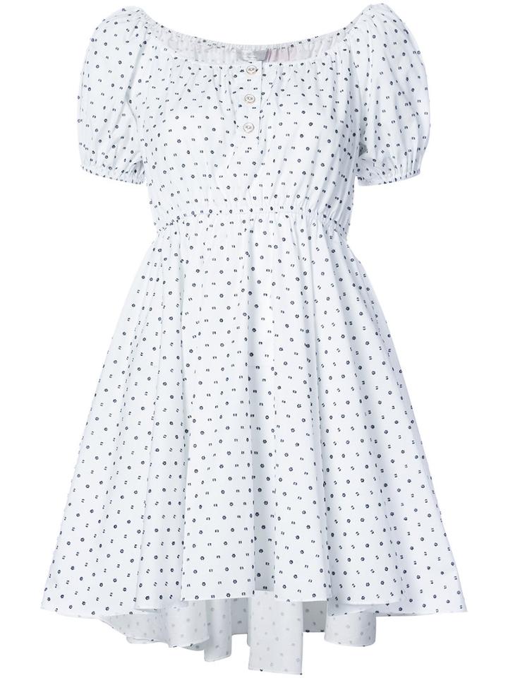 Caroline Constas - Bardot Mini Dress - Women - Cotton - L, White, Cotton