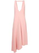 Tibi Deep V Back Midi Dress - Pink