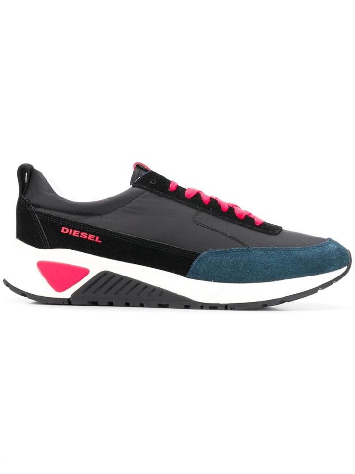 Diesel Colour-block Sneakers - Black