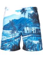 Orlebar Brown Tropical Print Swim Shorts - Blue