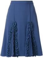 Marco De Vincenzo Ruffled Detail A-line Skirt - Blue