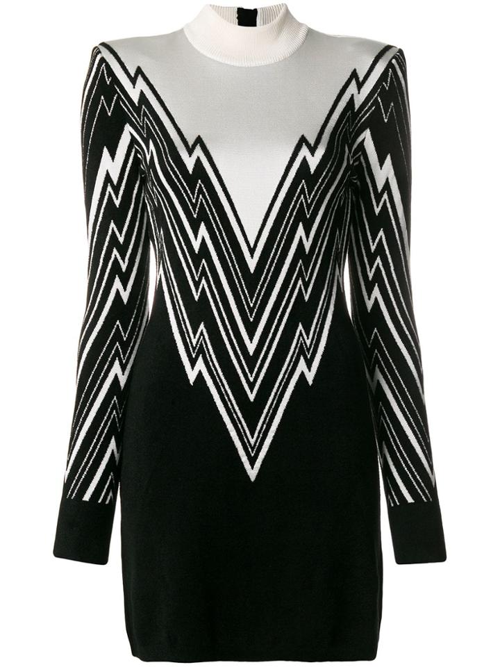 Balmain Roll Neck Dress - Black