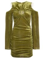 Neith Nyer Slashed Shoulder Dress - Green