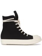 Rick Owens Drkshdw Black Canvas Hi Top Sneakers
