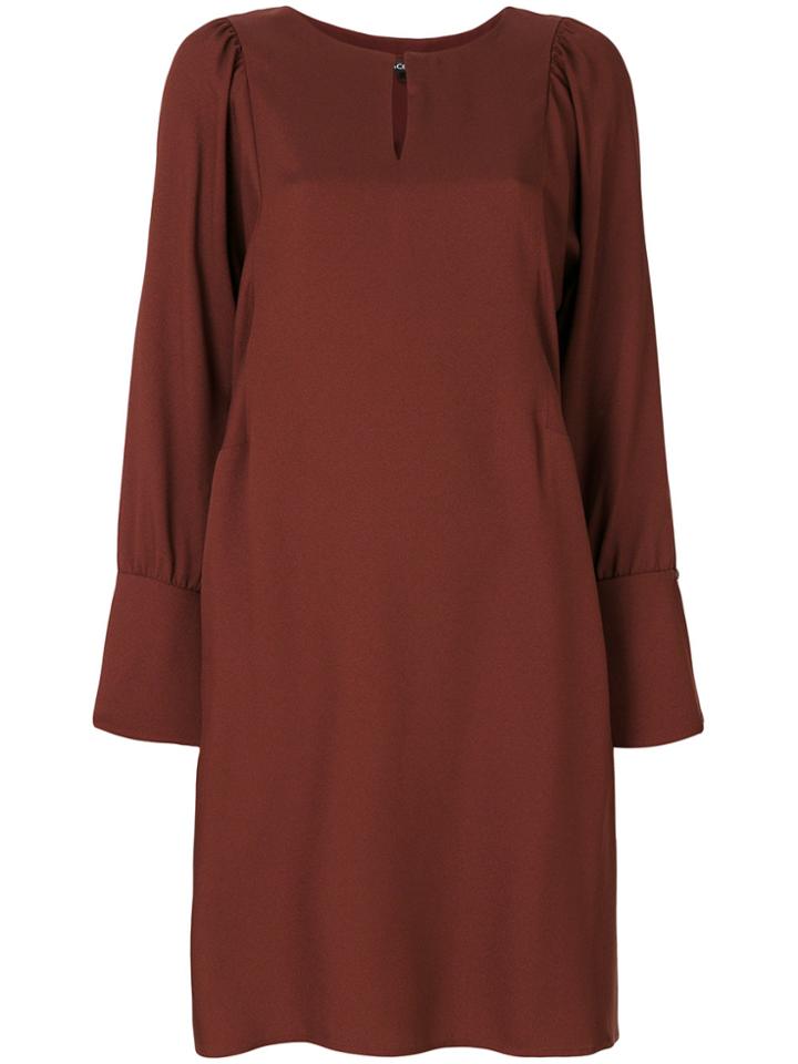 Luisa Cerano Keyhole Fastening Shift Dress - Red