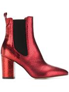Paris Texas Pointed Ankle Boots - Red