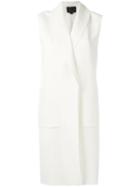 Alexander Wang Sleeveless Coat, Women's, Size: Medium, Nude/neutrals, Virgin Wool/spandex/elastane
