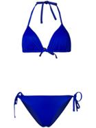 Ea7 Emporio Armani Logo Print Bikini - Blue