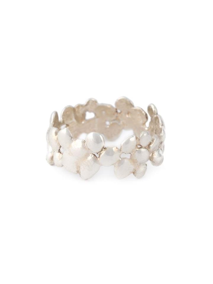 Natasha Collis Small Cobbled Ring, Women's, Metallic