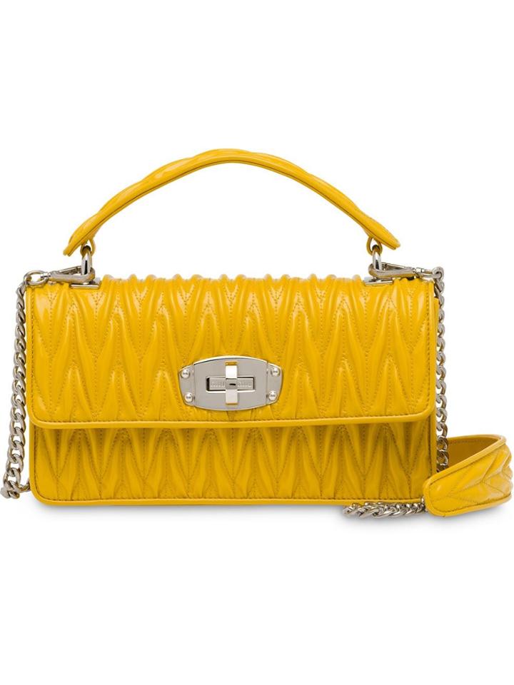 Miu Miu Cleo Shoulder Bag - Yellow