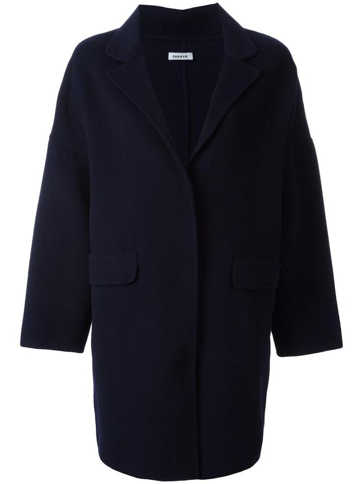 P.a.r.o.s.h. 'lovery' Coat, Women's, Size: Large, Blue, Wool/polyester