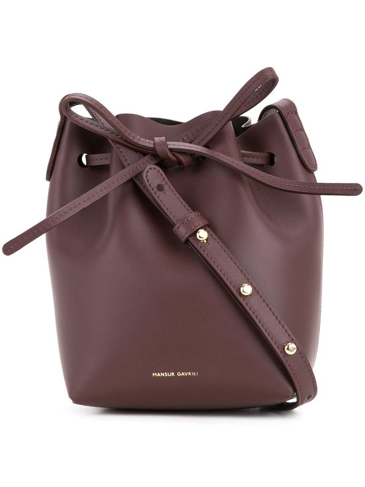 Mansur Gavriel - Bucket Shoulder Bag - Women - Calf Leather - One Size, Red, Calf Leather