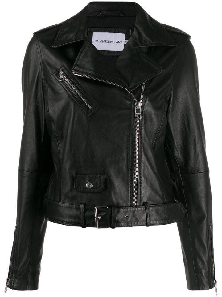 Calvin Klein Jeans Zipped Biker Jacket - Black