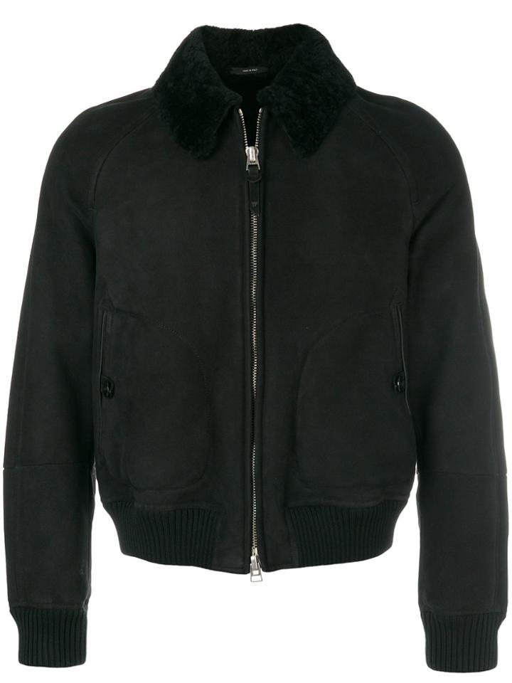 Tom Ford Patch Pockets Bomber Jacket - Black
