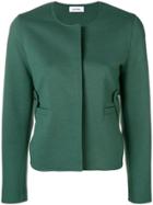 Courrèges Fitted Cropped Jacket - Green