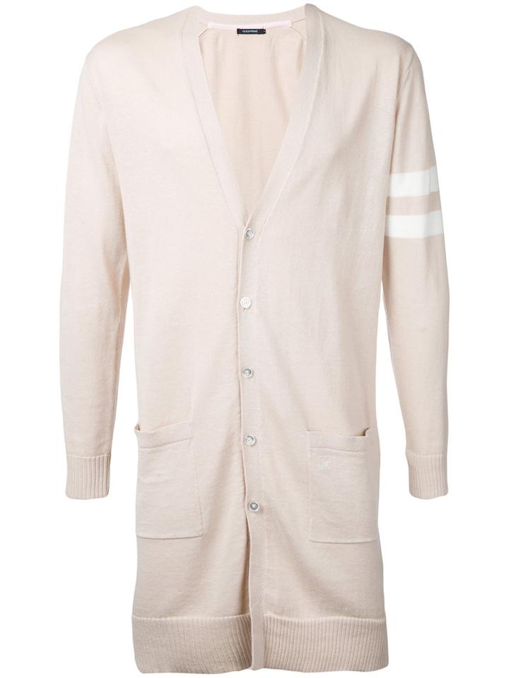 Guild Prime - Long Cardigan - Men - Cotton/linen/flax - 2, Nude/neutrals, Cotton/linen/flax