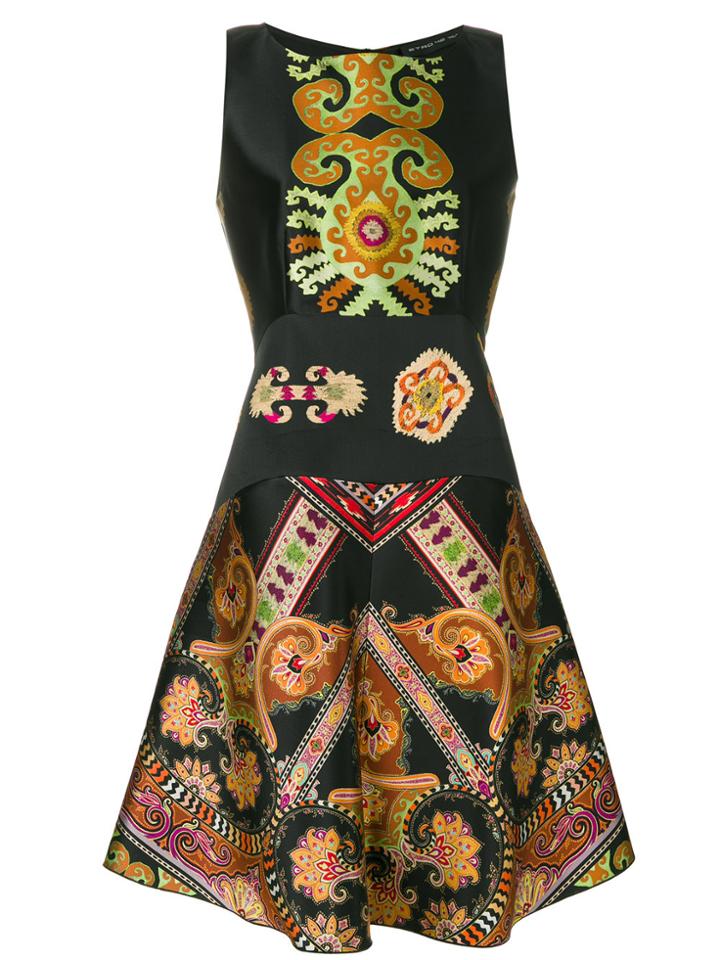 Etro Paisley Flared Dress - Black