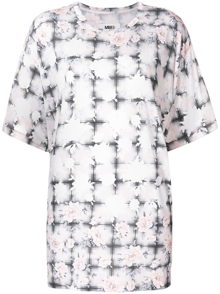 Mm6 Maison Margiela Printed Oversized T-shirt - Pink & Purple