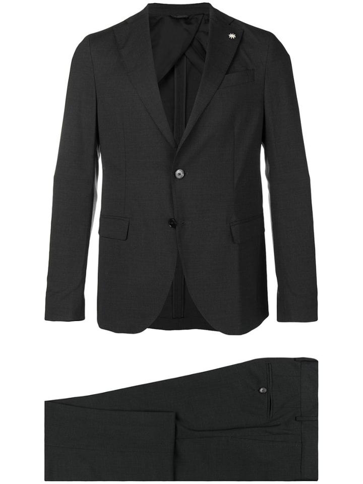 Manuel Ritz Single Breasted Blazer - Grey