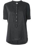 Kristensen Du Nord - Short Sleeve Shirt Top - Women - Cotton - 5, Grey, Cotton