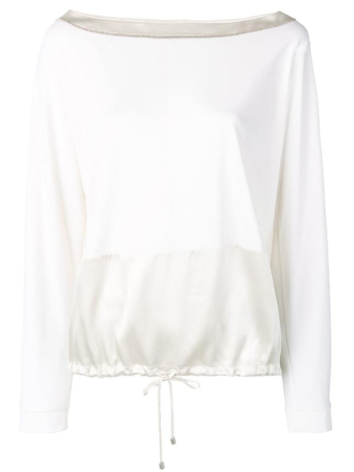 Fabiana Filippi Drawstring Hem Blouse - White