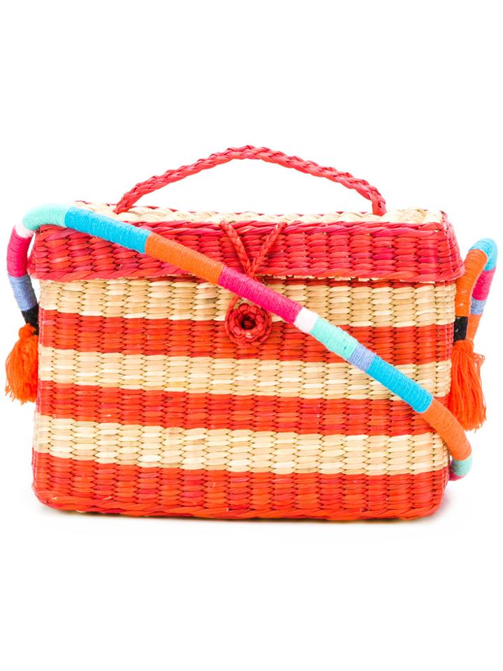 Nannacay Stripe Panel Shoulder Bag - Yellow & Orange