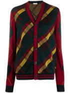 Pierre-louis Mascia Knitted Check Cardigan - Blue