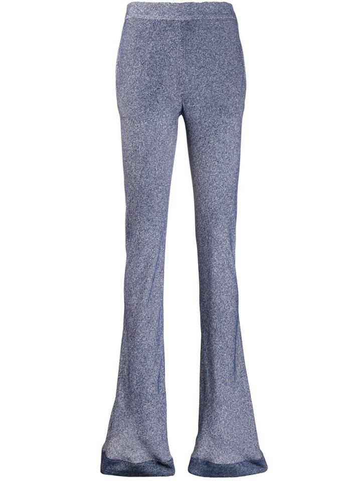Chloé Patterned Flared Trousers - Blue