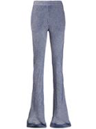 Chloé Patterned Flared Trousers - Blue