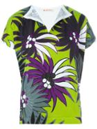 Marni Floral Print T-shirt, Women's, Size: M, White, Cotton