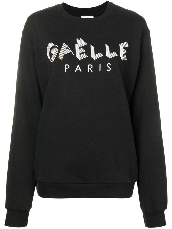 Gaelle Bonheur Logo Print Sweater - Black