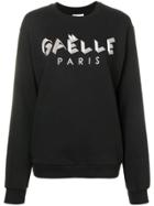 Gaelle Bonheur Logo Print Sweater - Black