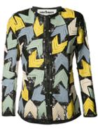 Caban Romantic - Arrow Short Jacket - Women - Lamb Skin/polyimide - 42, Black, Lamb Skin/polyimide