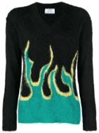 Prada Flame Knit Jumper - Black