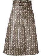 Philosophy Di Lorenzo Serafini Floral Print Skirt, Women's, Size: 40, Grey, Polyester/polyurethane