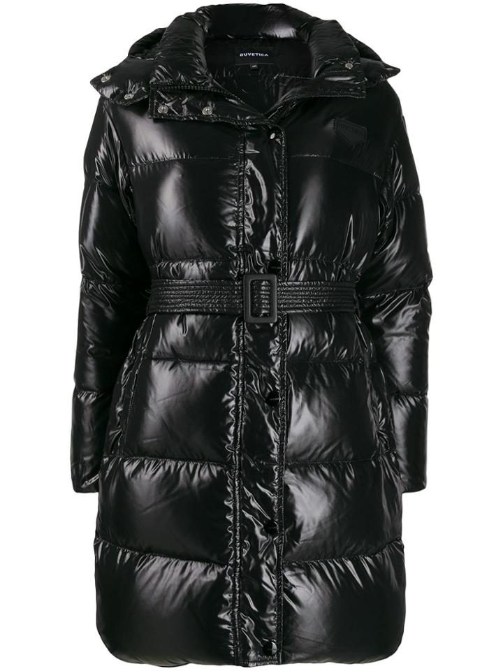 Duvetica Belted Padded Coat - Black