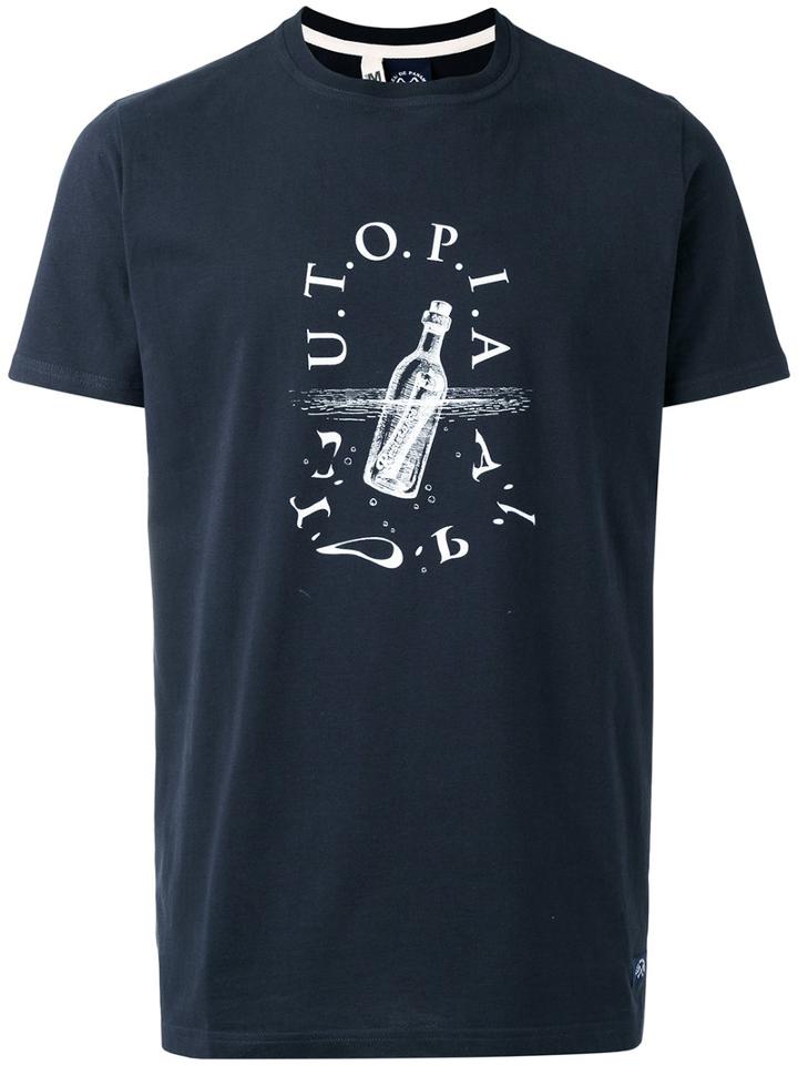 Bleu De Paname - Bottle Print T-shirt - Men - Cotton - L, Blue, Cotton