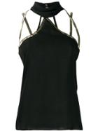 Versace Pre-owned Strappy Cut-out Detailed Top - Black