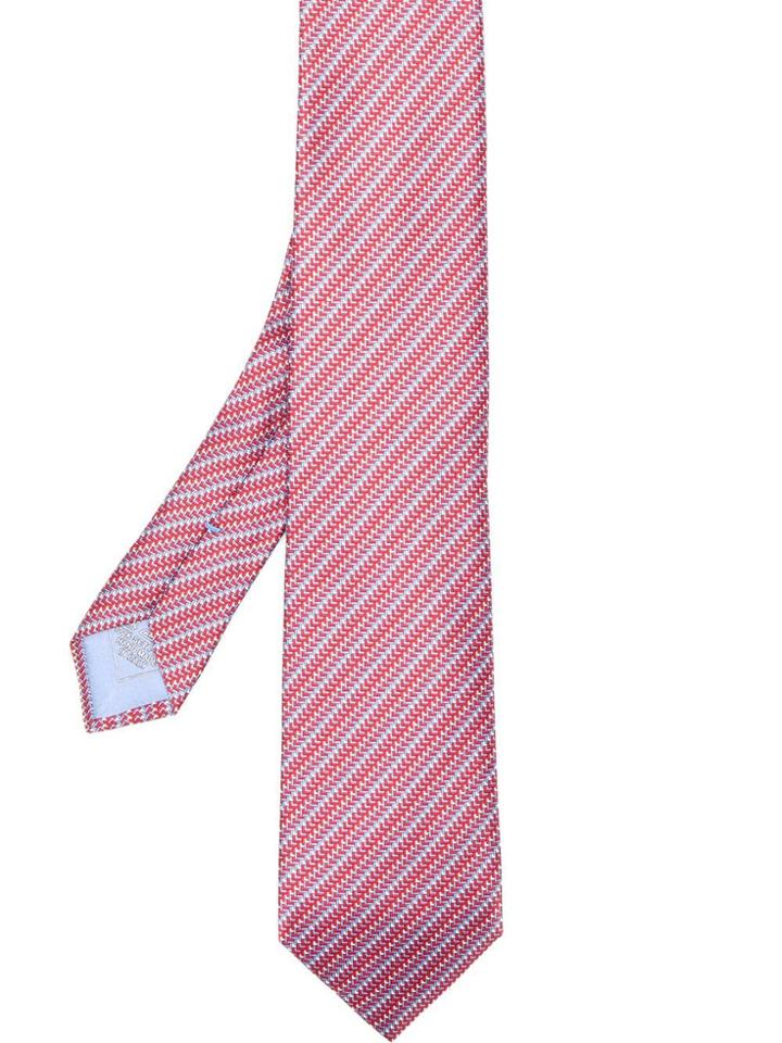 Brioni Geometric Print Tie - Red