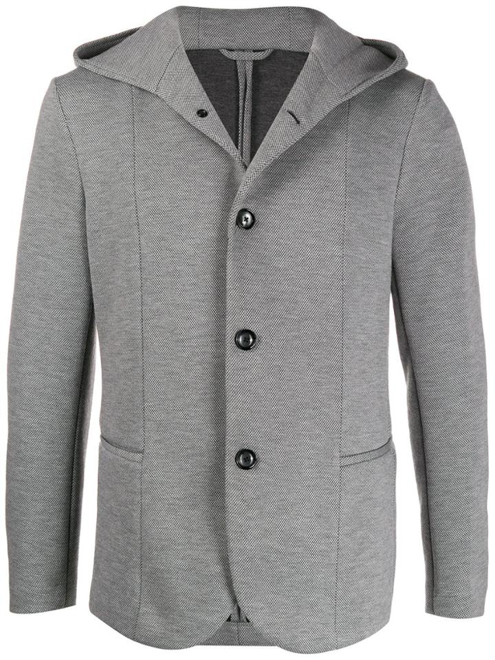Emporio Armani Hooded Blazer - Grey