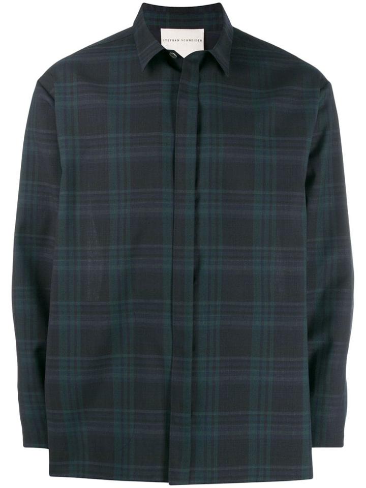 Stephan Schneider Checked Longsleeved Shirt - Blue
