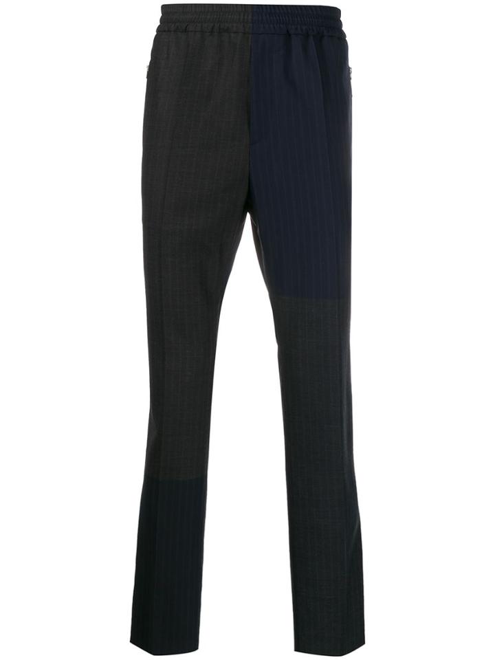 Stella Mccartney Elasticated-waistband Two-tone Trousers - Blue