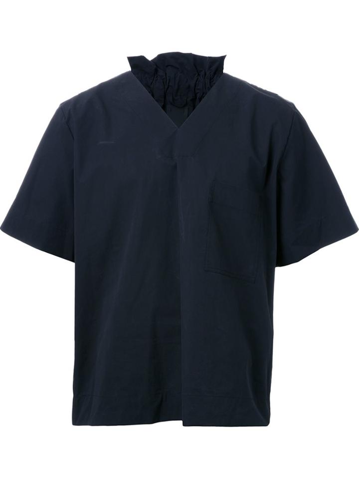 Craig Green V-neck Shortsleeved Shirt - Black