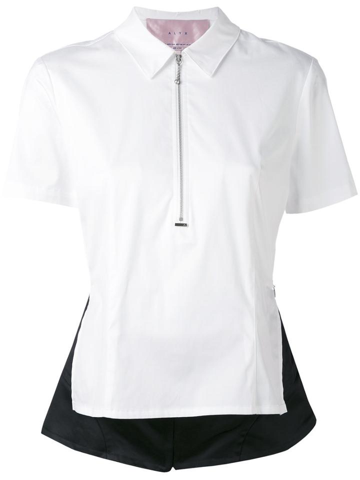 Alyx - Zipped Peplum Blouse - Women - Cotton/spandex/elastane/viscose - S, White, Cotton/spandex/elastane/viscose