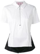 Alyx - Zipped Peplum Blouse - Women - Cotton/spandex/elastane/viscose - S, White, Cotton/spandex/elastane/viscose