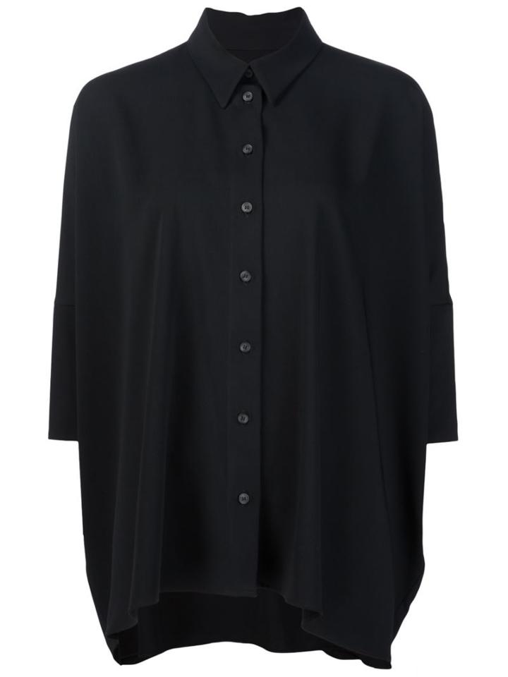 Mm6 Maison Margiela Oversized Shirt, Women's, Size: M, Black, Polyester
