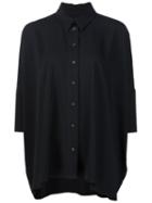 Mm6 Maison Margiela Oversized Shirt, Women's, Size: M, Black, Polyester