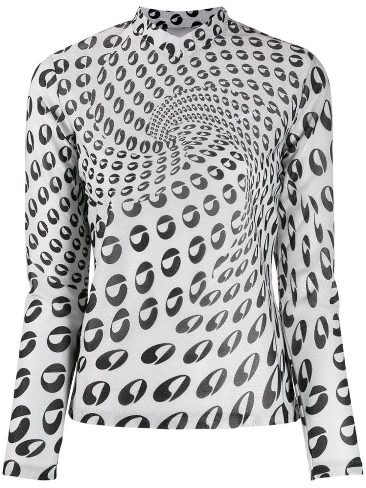 Coperni Printed Lurex T-shirt - Silver