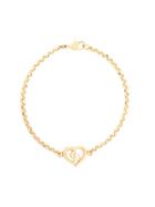 Christian Dior Pre-owned Heart Logo Necklace - Gold