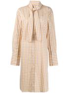 Jw Anderson Checked Shirt Dress - Neutrals